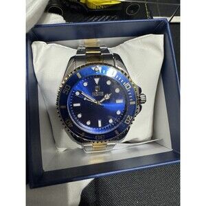 Montres Prestige Diver Wristwatch Blue Dial 42mm Quartz 30m Box two tone